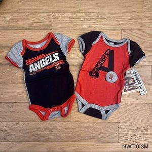 NWT LA Angels Onesie Set